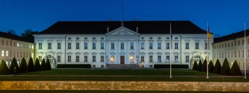 Fotografia del Palazzo Bellevue di notte a Berlino